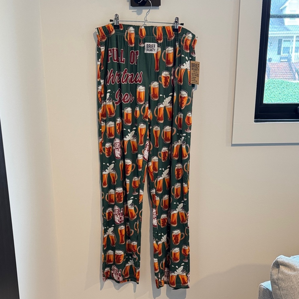 Brief Insanity Christmas Beer Pajama Bottoms